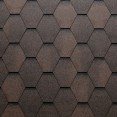TEGOLA Střešní šindel ECO ROOF Hexagonal 239 BROWN - hnědá, cena za m2